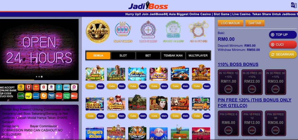JadiBoss Casino Online Review
